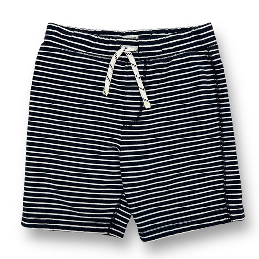 Crewcuts Boys Shorts Size 8 Navy and White Striped Pull On Cotton J. Crew Sweats