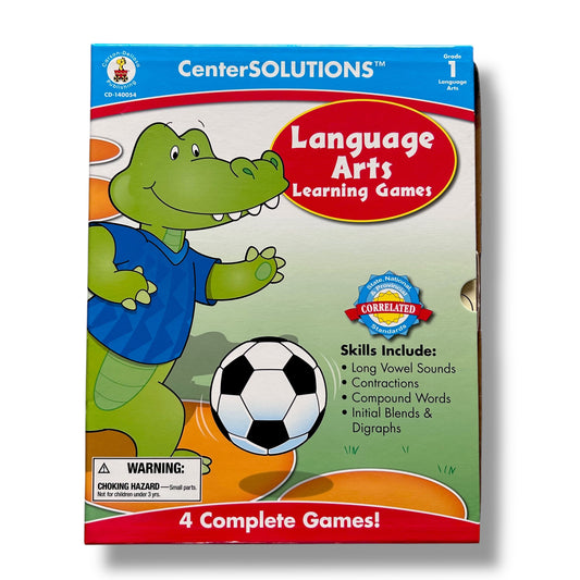 CenterSOLUTIONS 4-in-1 Language Arts Learning Games, 1st Grade
