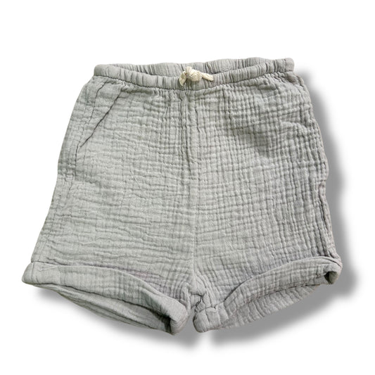 Boys H&M Size 3T Light Sage Green Organic Cotton Pull-On Shorts