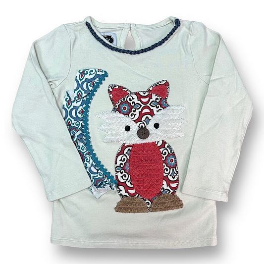 Mudpie Boutique Girls Size 4T Long Sleeve Fox Shirt