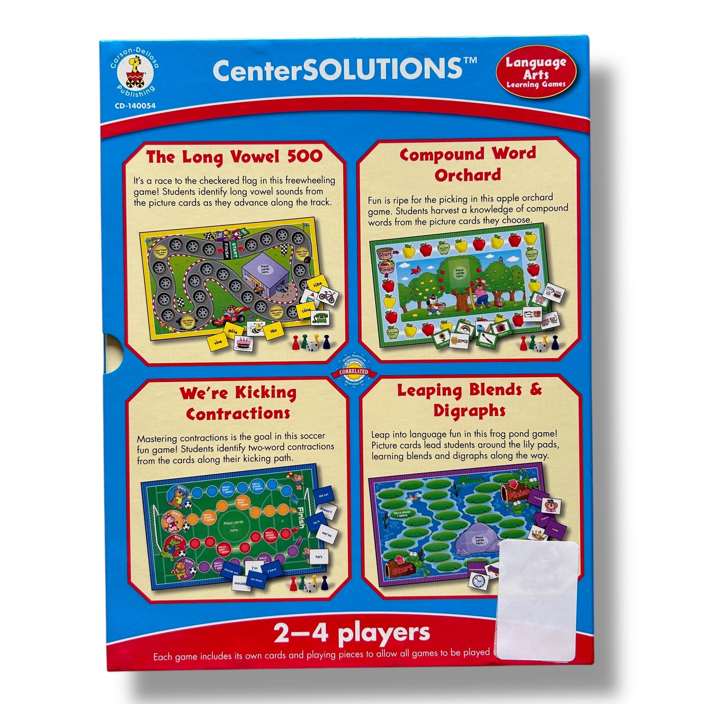 CenterSOLUTIONS 4-in-1 Language Arts Learning Games, 1st Grade