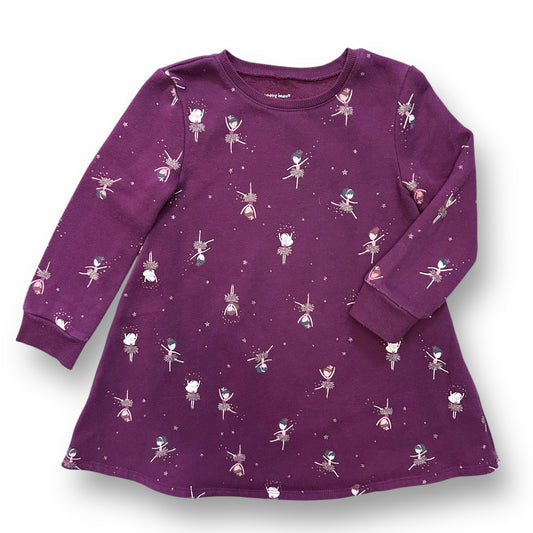 Jumping Beans Girls Size 4T Purple Plum Ballerinas Long Sleeve Dress