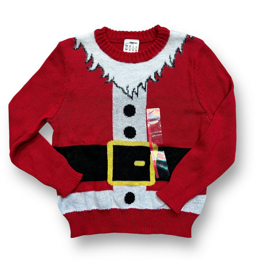NEW! Los Angeles Girls Size 5/6 Red Knit Pullover Santa Christmas Sweater