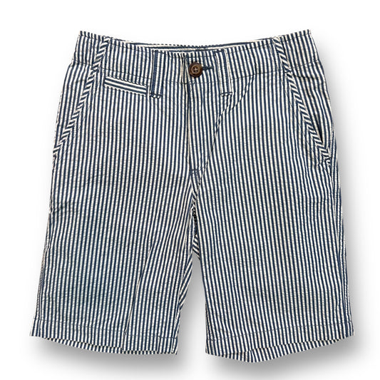 Lands End Youth Boy Size 10 Slim Pinstripe Baumwolle Cotton Adjustable Shorts