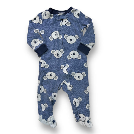 Carter's Baby Boy Size 9 Months Romper Blue Koala Print Footie Pajamas