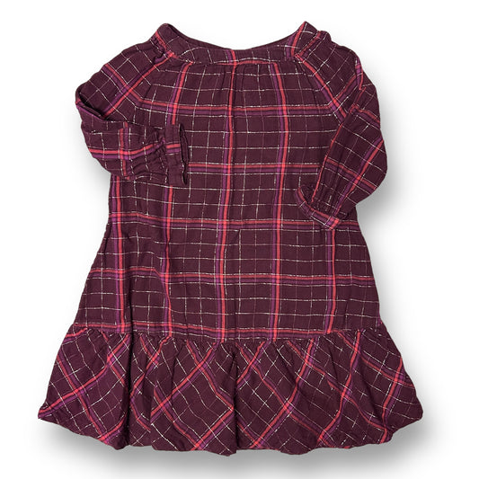 Old Navy Girls Size 5T Plaid Long Sleeve Dress with Ruffles
