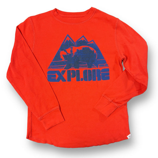 Gap Youth Boys Size 12 YXL Orange Long Sleeve Thermal Shirt