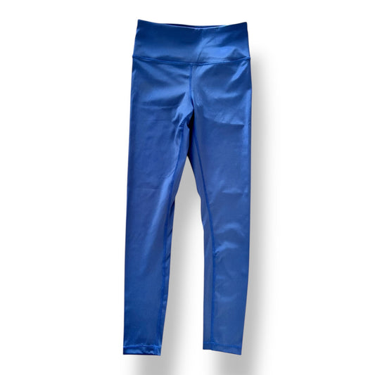 Blue leggings on a white background