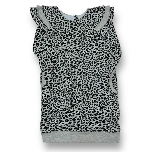 Isobella & Chloe Youth Girl Size 10 Long Sleeve Boutique Dress Gray Leopard Print