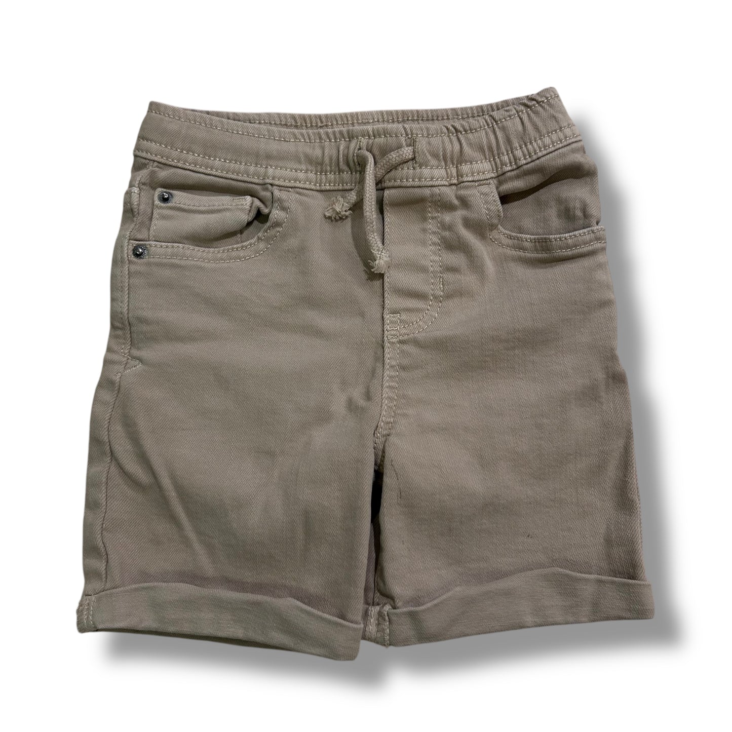 Boys Cat & Jack Size 3T Light Beige Denim Stretch Waist Shorts