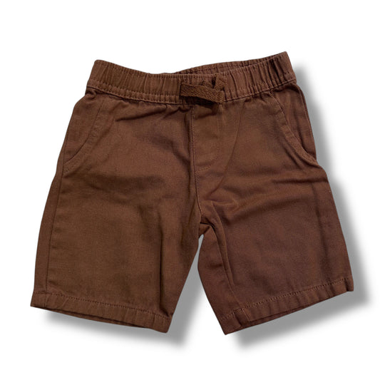 Boys Perry Ellis Size 3T Dark Brown Elastic Waist Chino Shorts