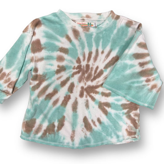 Vintage Havana Youth Girl Size 14 Turquoise 3/4 Sleeve Tie Dye Sweatshirt