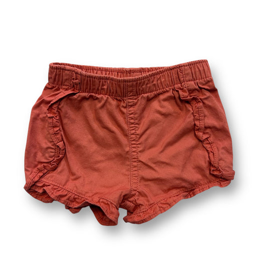 Baby Girl 3-6 Months Ruffled Pull On Shorts with Elastic Waistband