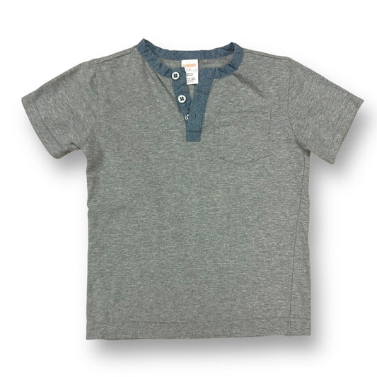 Gymboree Boys Size 5 Soft Knit Gray Henley Short Sleeve Shirt
