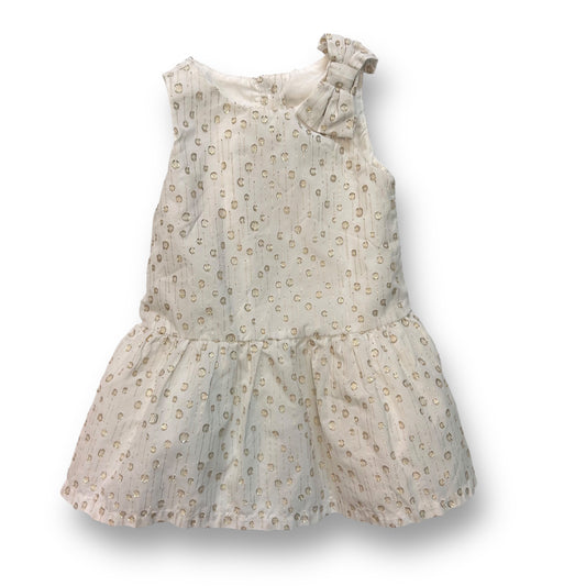 Gymboree Girls Size 12-18 Months Shimmery Gold Sleeveless Dress with Bow