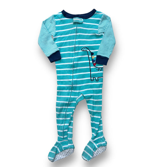 Carter's Boys Pajamas Size 12 Months Mint Green Dinosaur Zippered Footie Pj's