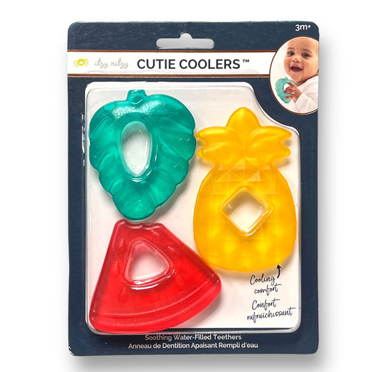 NEW! Itzy Ritzy Cutie Coolers Water Filled Fruits Soothing Baby Teether