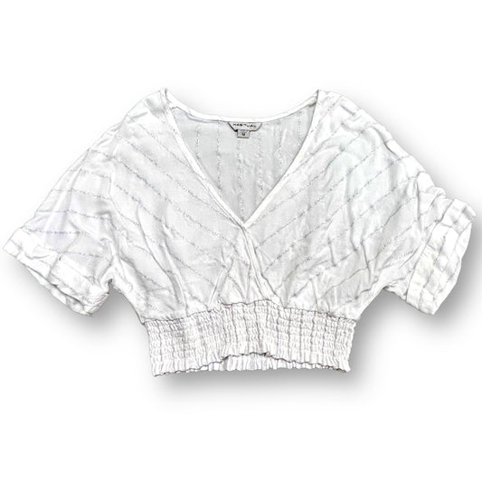 Habitual Girl Youth Size 12 Short Sleeve Pullover Cropped Blouse