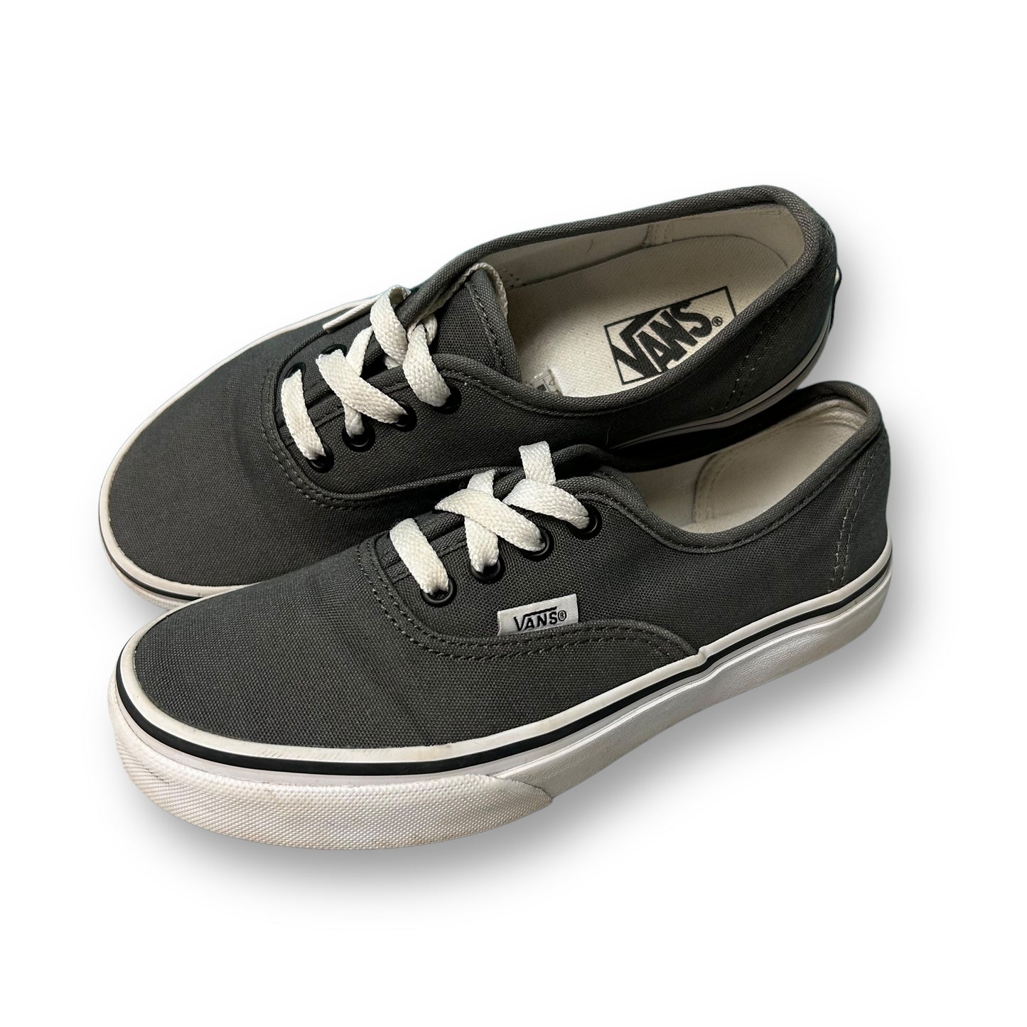 Youth Girl Size 3 Vans Sneakers, Gray