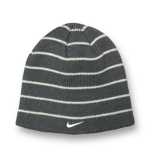 Gray Nike Beanie One Size Youth Knit Embroidered Logo Kids Winter Hat