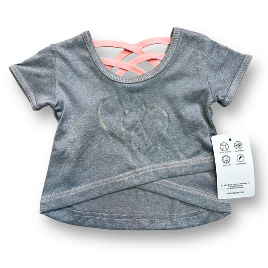NEW! Girls Body Glove Size 3-6 Months Gray Short Sleeve Top