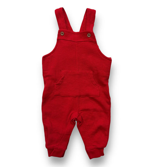 Carter's Boys Size 6 Months Red Thermal Overalls with Buttons & Pocket
