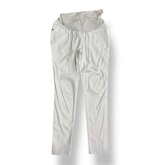 Motherhood Size M White Full Panel Skinny Fit Maternity Jeans