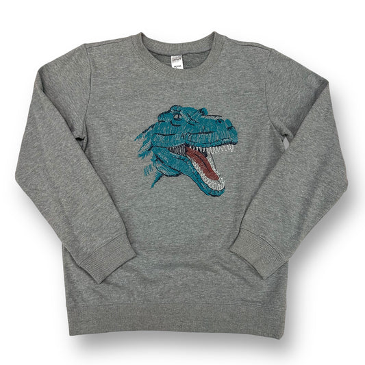 Carter's Youth Boy Size 14 Embroidered Dinosaur Pullover Gray Sweatshirt