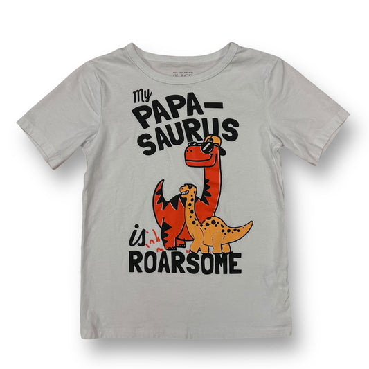 Children's Place Size 5T Dinosaur Shirt White Short Sleeve Tee