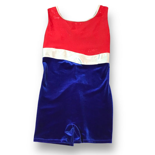 Girls Size 8/10 Sleeveless Velvet Dance Unitard Gymnastics Leotard