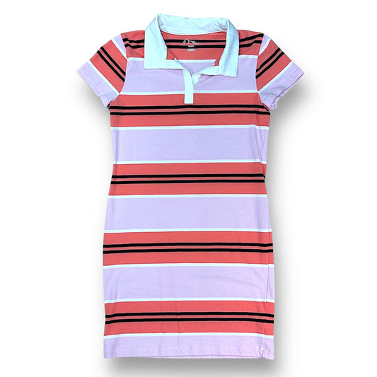 Youth Girls Size 10/12 Striped Cotton Blend Collared Polo Dress