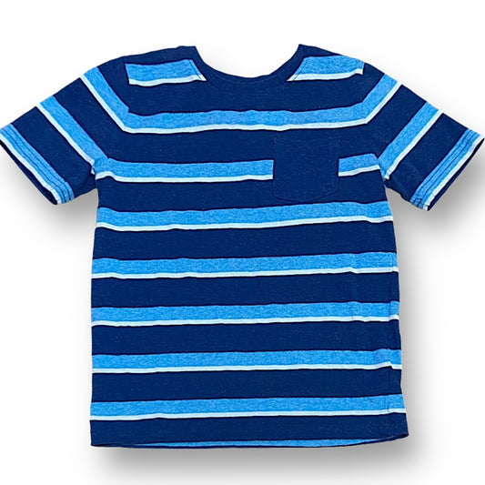 Jumping Beans Boys Size 7X Blue Striped Short Sleeve Pocket Tee