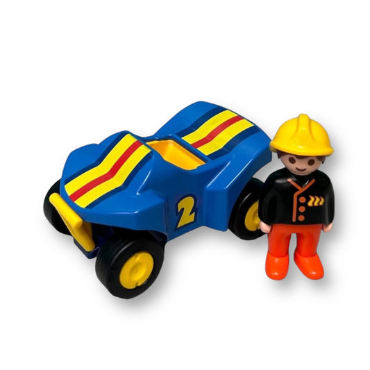Playmobil Figure and Police Car 2pc Toy Vehicle and Action Figure Set