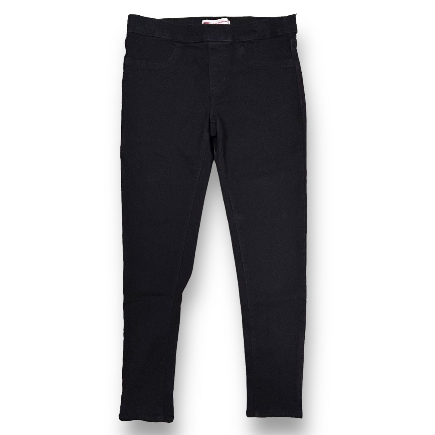 Levi's Youth Girls Size 12 Jeans Adjustable Waist Pull-On Black Denim Jegging
