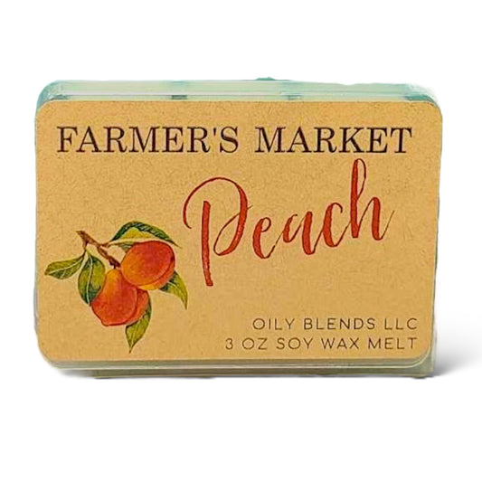 NEW! Soy Wax Candle Melts Farmer's Market Peach 6-Pack Candle Wax Tarts