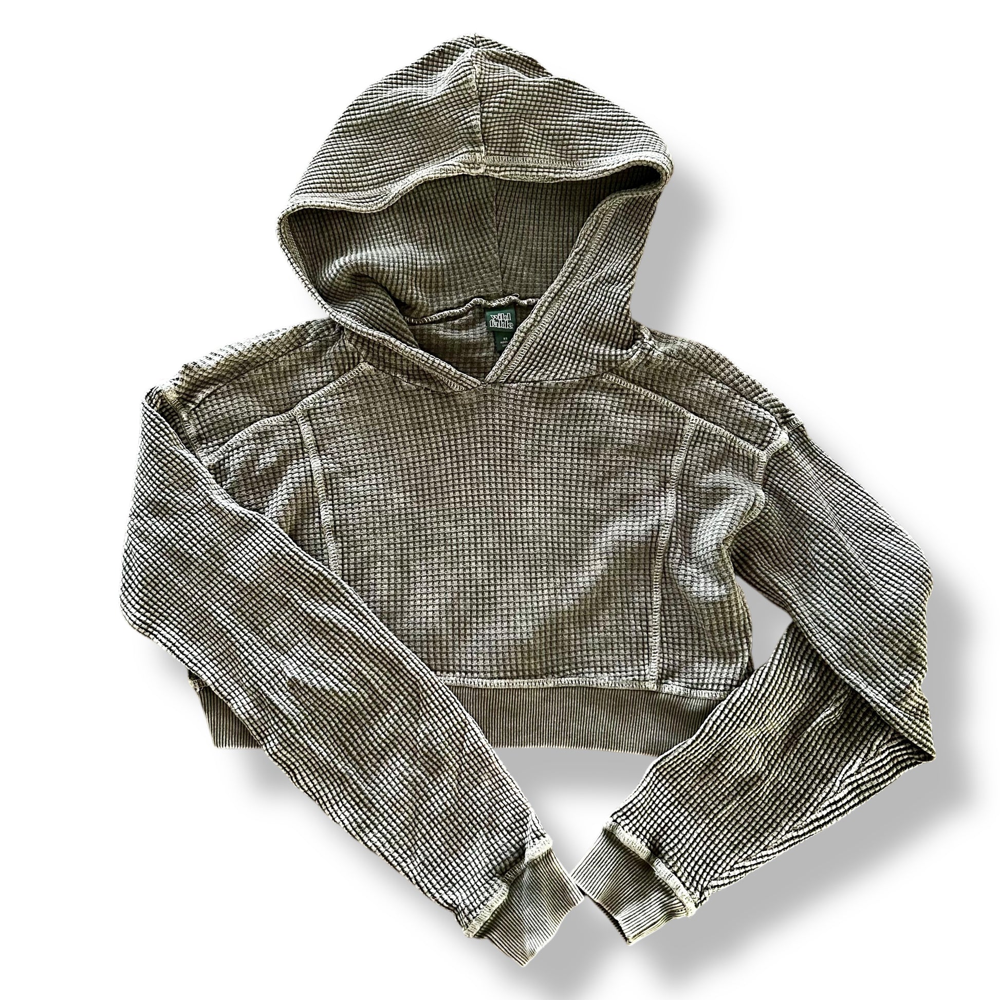 Gray hoodie on a white background