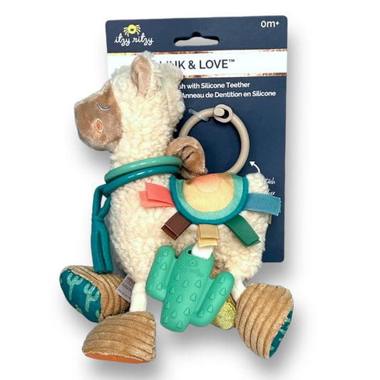 NEW! Itzy Ritzy Llama Link & Love Activity Plush Silicone Teething Toy 0m+