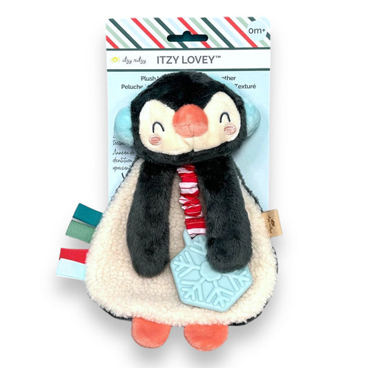NEW! Itzy Ritzy Penguin Holiday Lovey Plush & Silicone Teething Toy 0m+