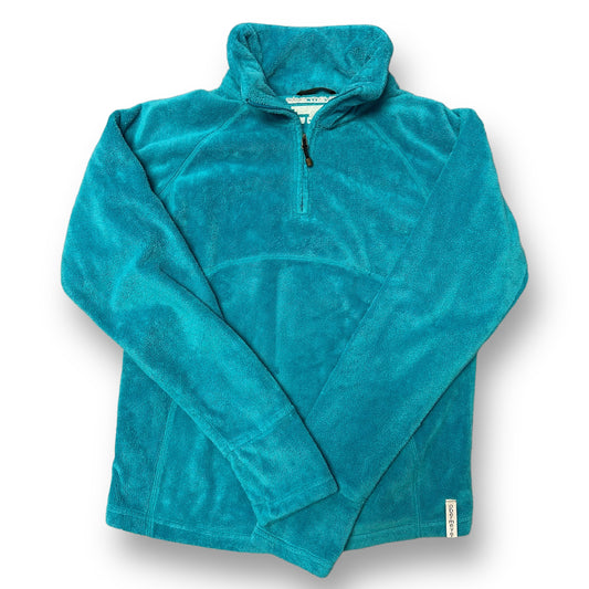 Obermeyer Girls Youth XL Size 16/18 Teal Blue Quarter-Zip Fleece Pullover