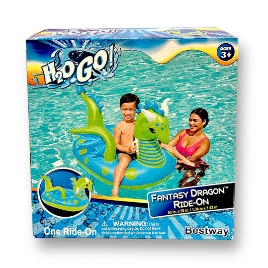 NEW! Jumbo Fantasy Dragon Kids Ride-On Pool Float, 53" x 56"