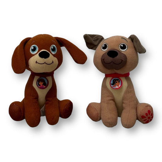 Dora The Explorer and Friends Perrito & Digger Dog Plush Toys, 6 inch