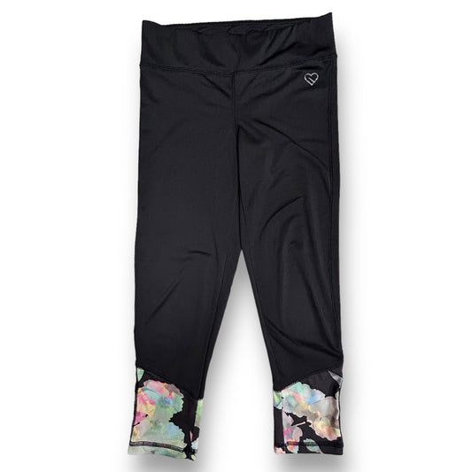 Women's Size Small Black Capri Leggings Nylon Spandex Activewear Bottoms