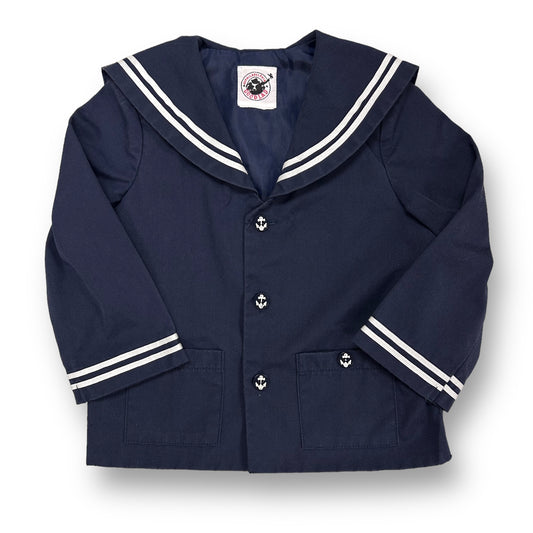 Good Lad Boys Size 24 Months Navy Blue Sailor Suit Top Button Down Blazer