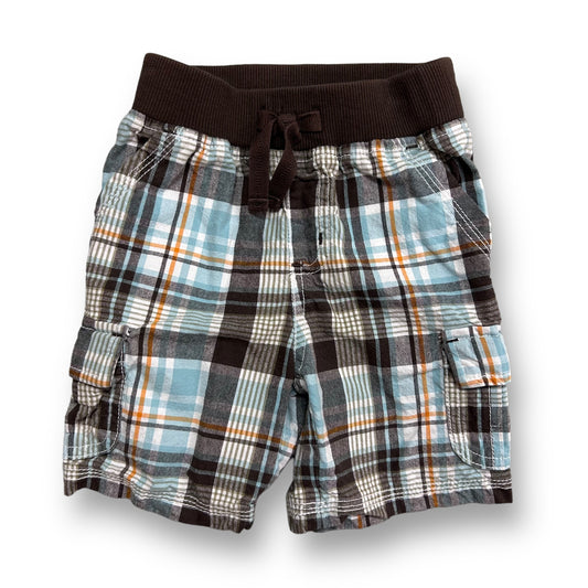Gymboree Boys Size 18-24 Months Shorts Plaid Elastic Waist Pull-On Cargo