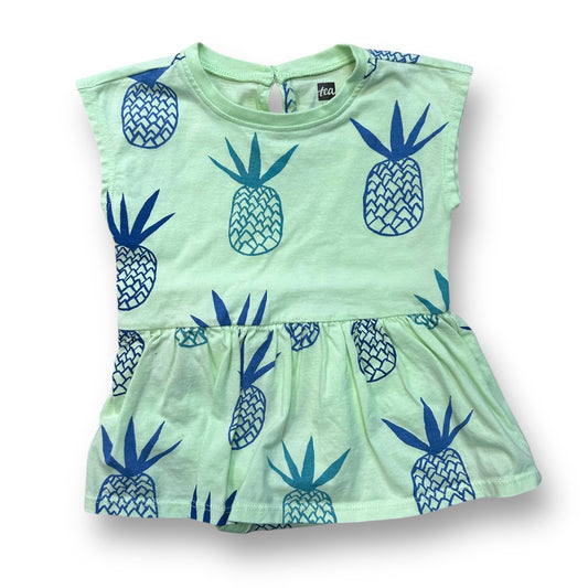 Tea Collection Baby Girl 9-12 Months Romper Pineapple Short Sleeve One-Piece