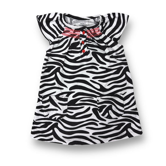 Carter's Girls Size 18 Months Brown Zebra Print Toddler Dress with Bloomers