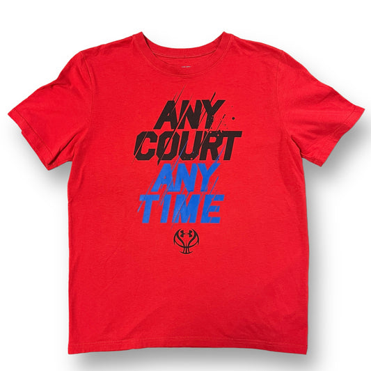 Under Armour Youth Size 14/16 YXL Red Basketball Short Sleeve Athletic Tee