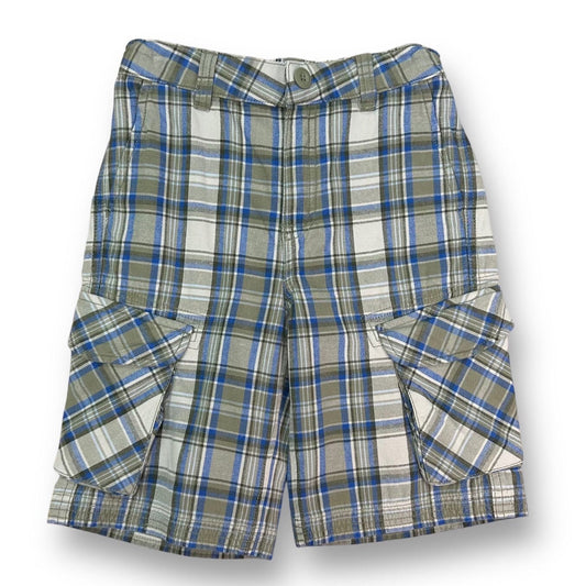 Hanna Andersson Boys Size 8 Shorts Blue & Green Plaid Cargo