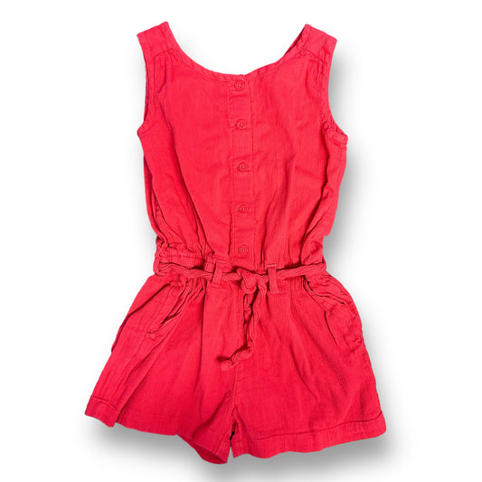 Girls Size 6/7 Gap Kids Romper Salmon Belted Sleeveless One-Piece
