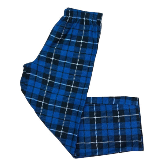 Cuddl Duds Pajamas Boys Size 8 Blue Plaid Flannel PJ Pants